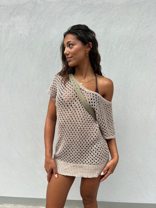 Brown Crochet Dress/Top