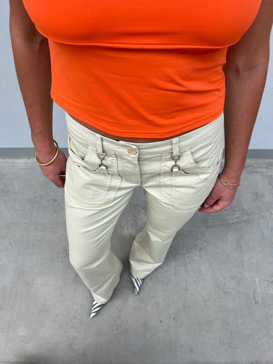 Vintage Kookai Beige Flared Pants